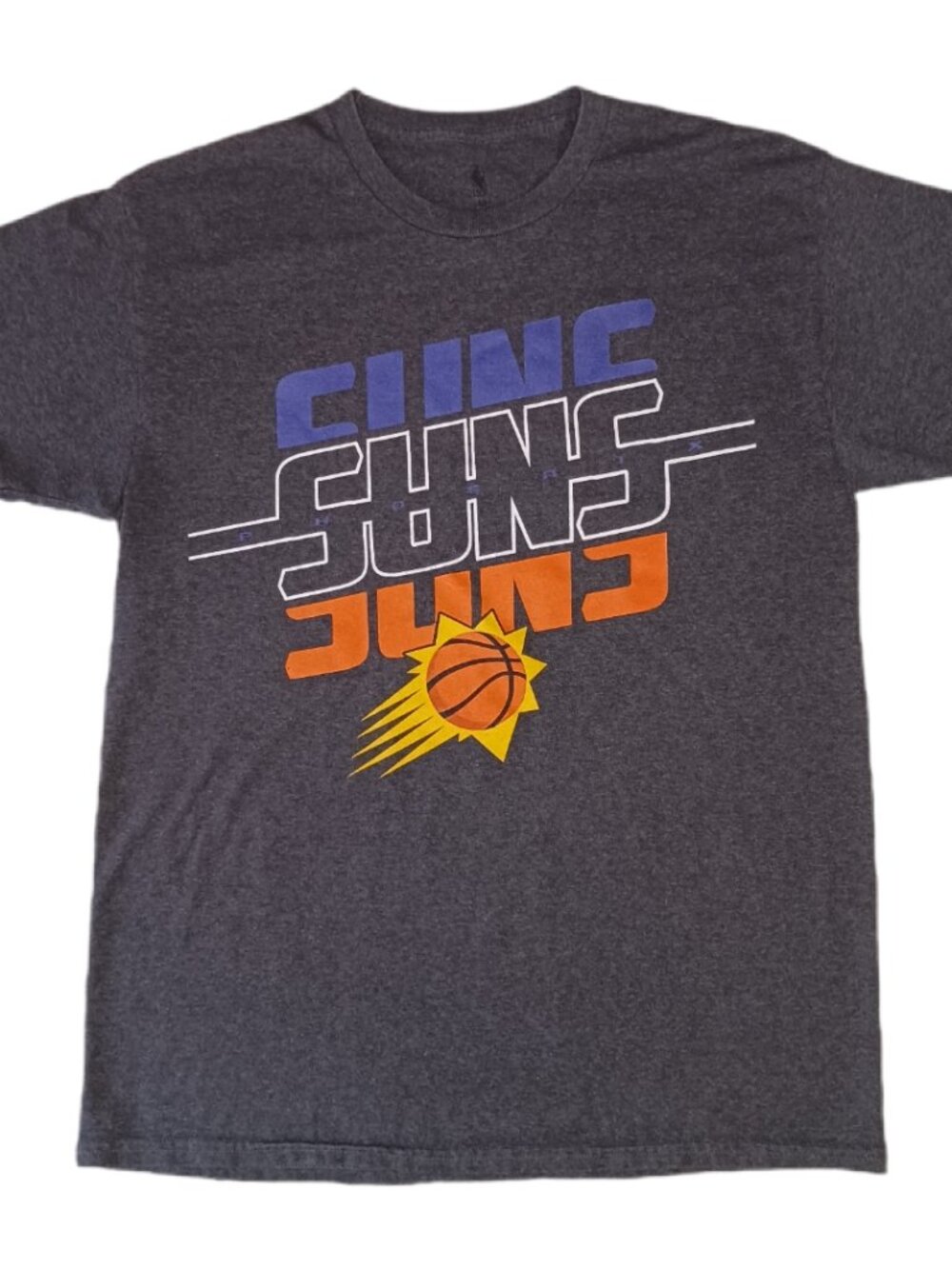 Phoenix Suns T Shirt Mens Size Medium Short Sleeve Gray NBA Basketball Tee